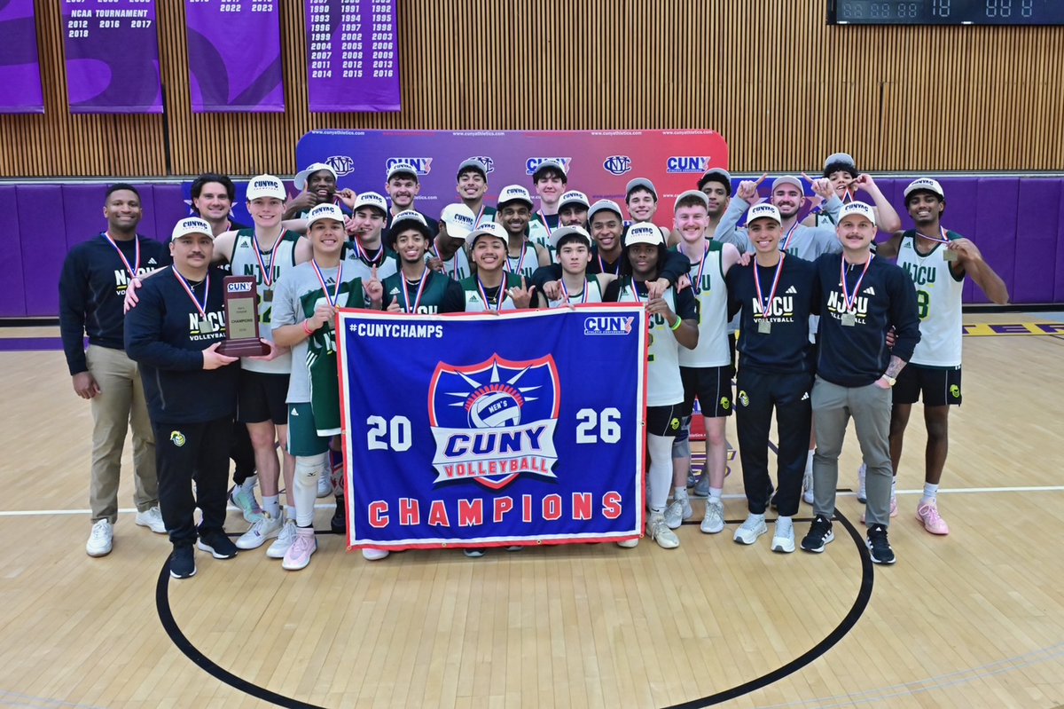 CUNYAC's tweet image. Top-Seeded @NJCUAthletics Claims 2026 CUNYAC Men's Volleyball Championship

NJCU's Alex Casais named Championship MVP

cunyathletics.com/news/2026/4/11…

#d3vb #TheCityPlaysHere #CUNYchamps