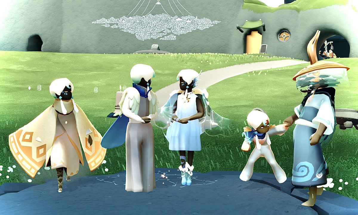 自然日々の旅ちゃ髪の子が可愛すぎる公式プロモ見て新衣装秒で買ったし旅ちゃ旅ちゃやかましすぎてフレさん達が旅ちゃでコーデしてくれたやつ🤗
っあーーーーー！可愛いねーーーーー！！！