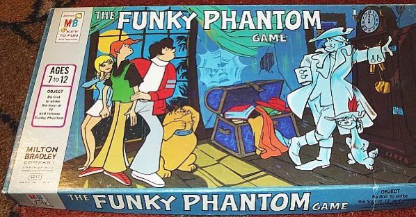 hauntorama's tweet image. The Funky Phantom is a board game produced in 1971 by the Milton Bradley Company, based on the animated series.
#BoardGames #HorrorFamily
