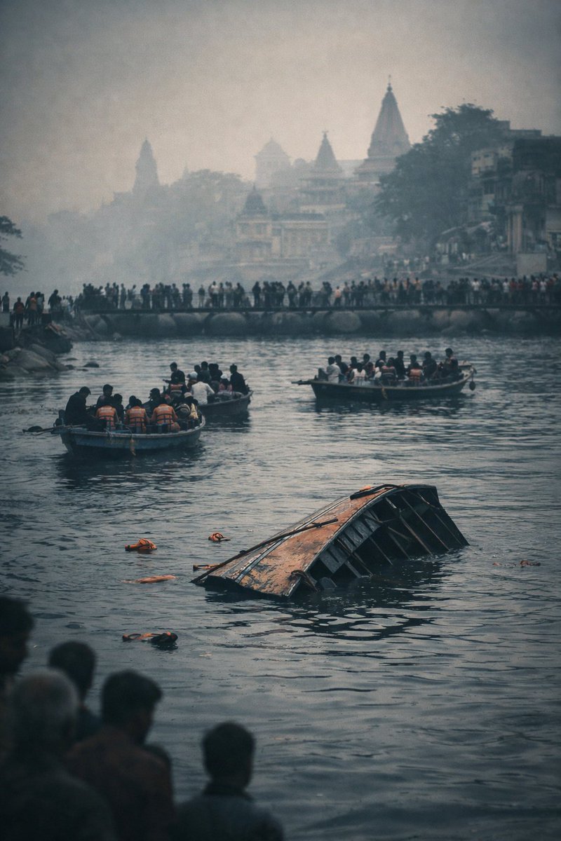 polimemedose's tweet photo. वृंदावन के केसी घाट पर कल दोपहर, पंजाब के श्रद्धालुओं से भरी नाव पलट गई।
कृष्ण की नगरी में घूमने आए 10 बेकसूरों की जान चली गई — 6 महिलाएं, 4 पुरुष। कई अभी भी लापता।
Safety, pontoon bridge की हालत और river management पर सवाल कौन जवाब देगा?
दिल टूट गया पढ़कर 💔
RIP उन आत्माओं को। https://t.co/ZLxldG9GI4
