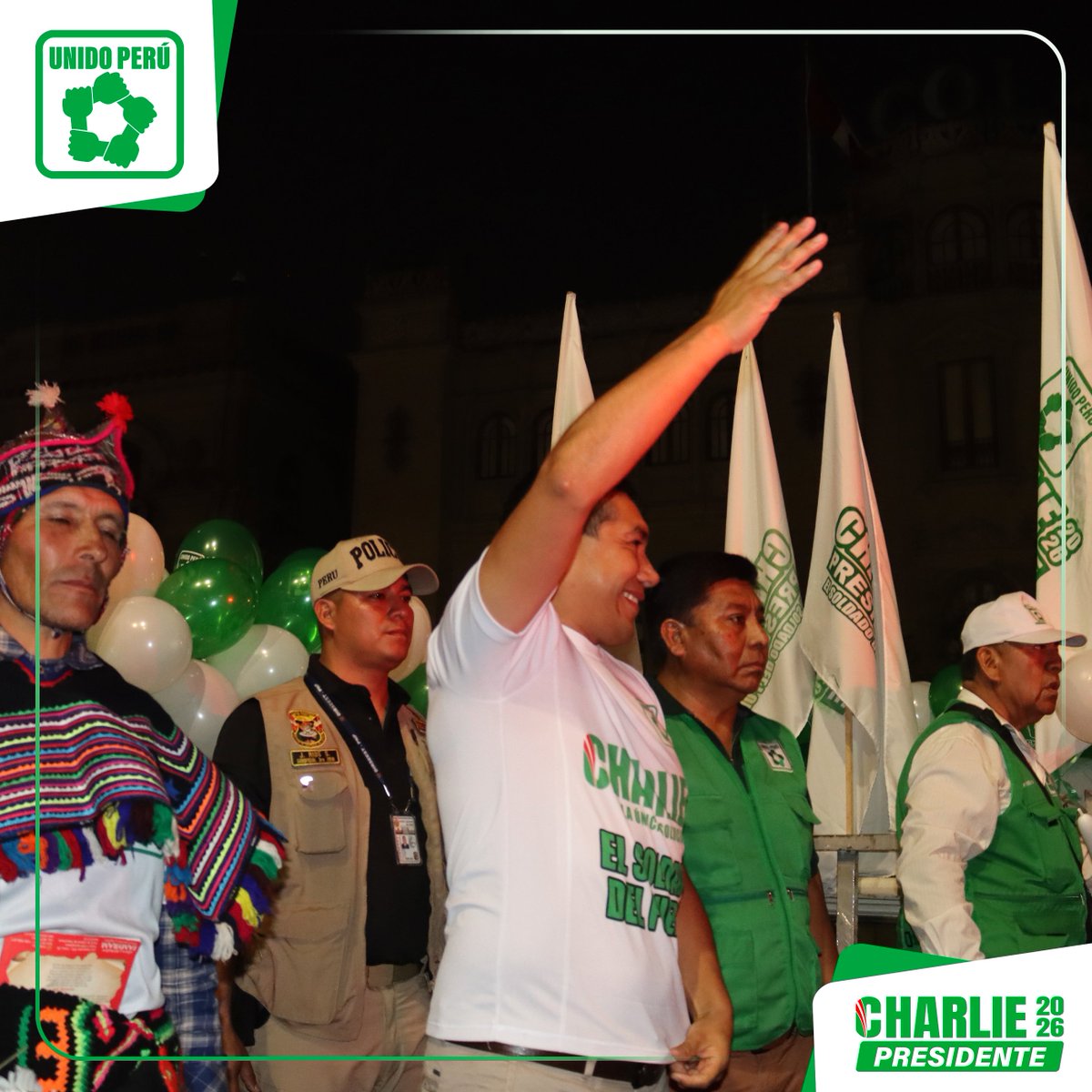 PDUnidoPeru's tweet photo. 📸 #GaleríaDeFotografías | Cierre de Campaña 🇵🇪
📍 Compartimos algunos de los momentos más significativos de este gran cierre de campaña del Partido Demócrata Unido Perú.
#UnidoPerú.
#CharliePresidente. https://t.co/XvjlFceL02