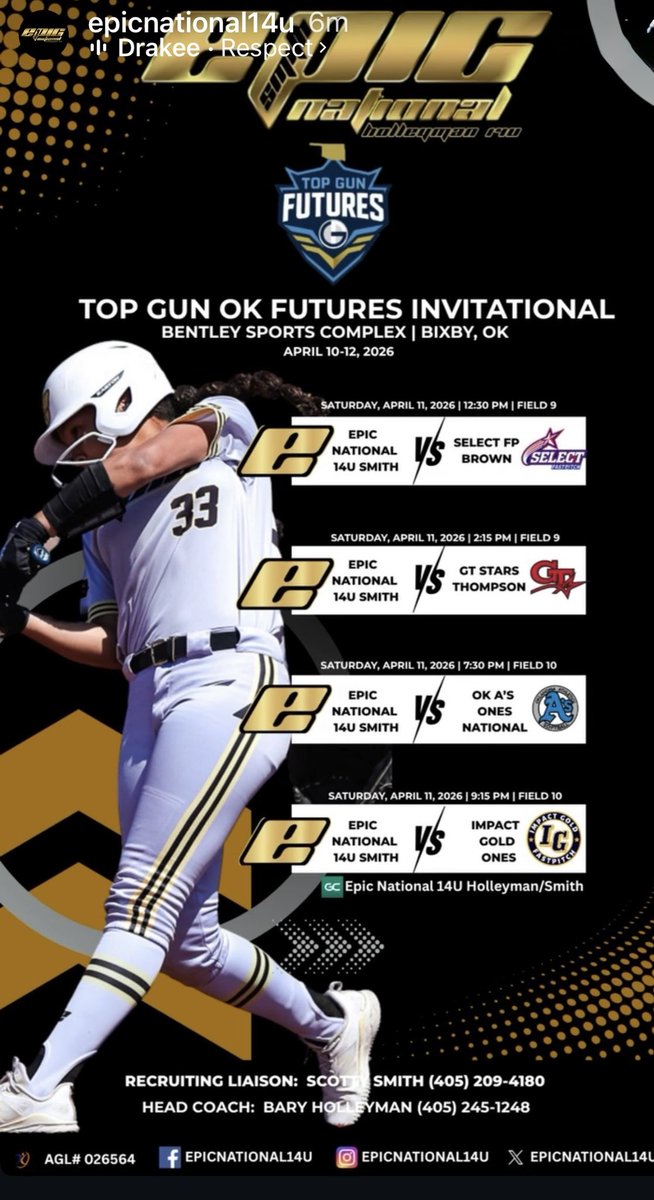 druemolenda2030's tweet image. Schedule drop🚨🚀📆@TopGunEvents @tagupSoftball @epicnational14u @Epic__SB #DES👀📣