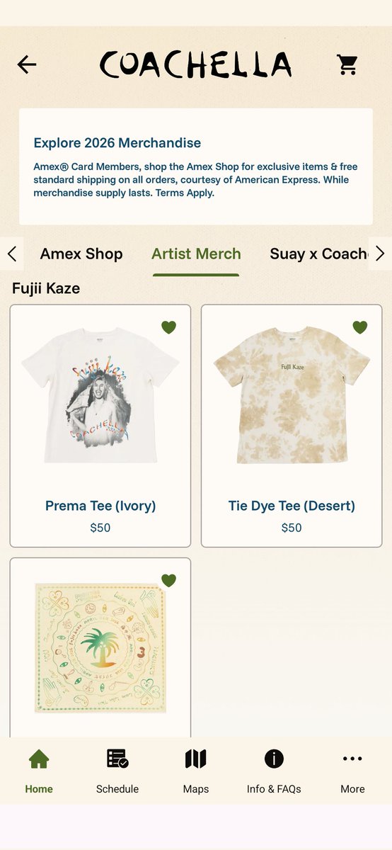Coachellaオリジナル🎡 Fujii Kazeグッズ あるんだね。 販売は現地