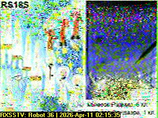 Ja3Tdw's tweet image. SAKHACUBE-CHOLBON (RS18S) SSTV 02:10 UTC pass overJapan. Got an image but its quality is not so good due to weak signal. #SSTC #RS18S