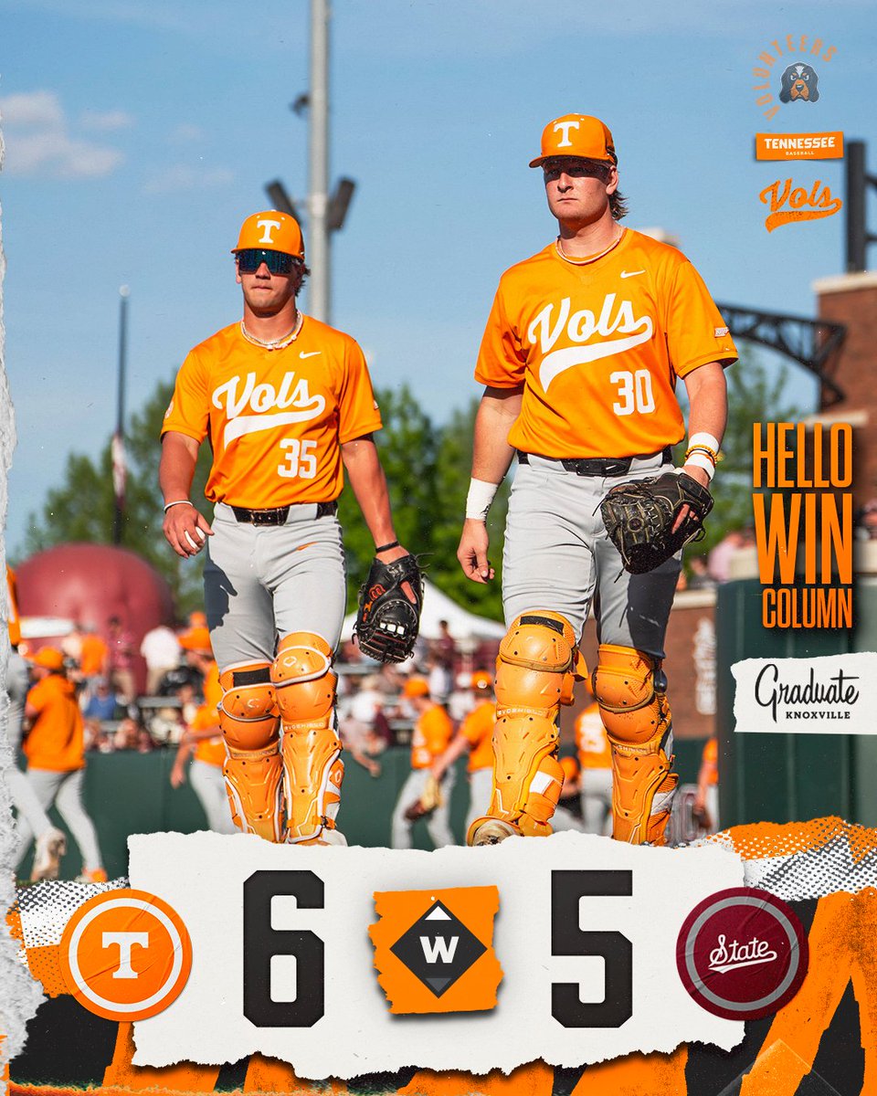 Vol_Baseball's tweet image. Outlasted the Bulldogs.

#GBO 🍊 // #OTH
