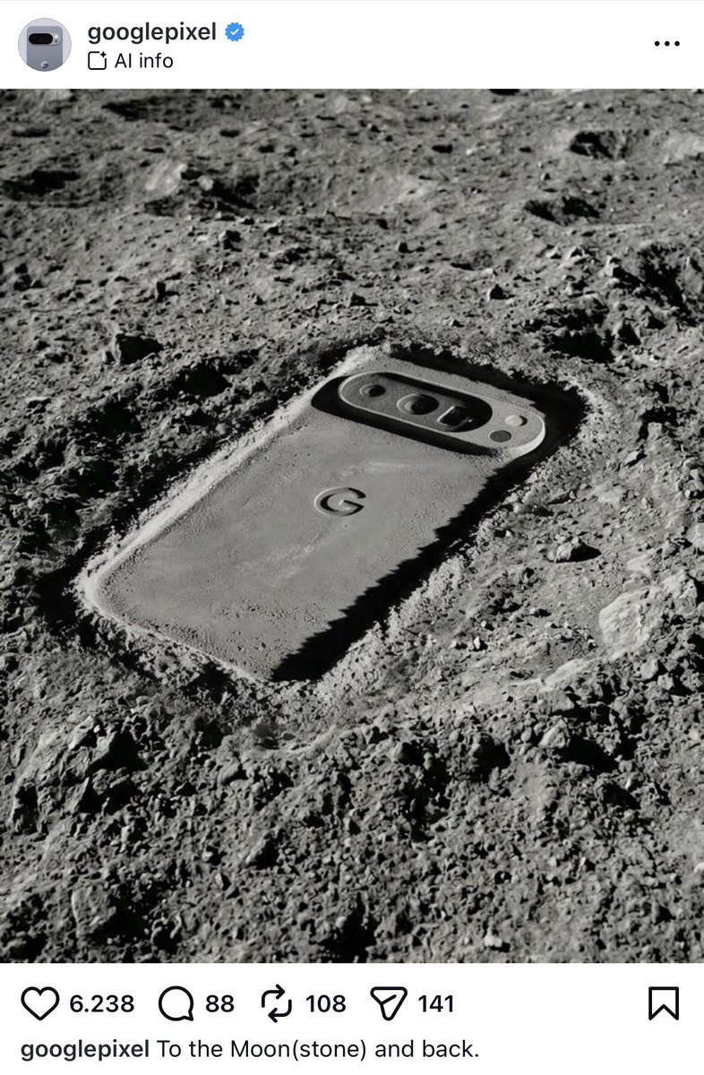 smartechdaily's tweet image. 🌕 تعليق طريف من Google على رحلة Artemis II التي رُوج فيها بقوة لهواتف #iPhone17ProMax 😅