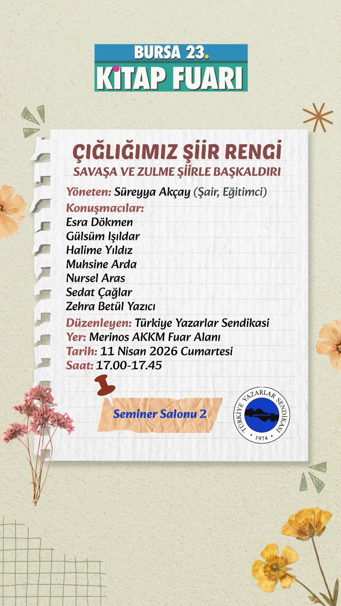 Şiirlerimizle savaşa hayır diyeceğiz.