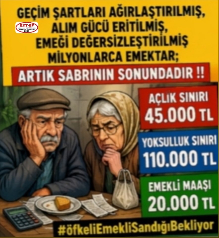 Emekli Açlığa Mahkum Edilmişken Sessiz Kalan Herkes Bu Vebalin Ortağıdır !!! #öfkeliEmekliSandığıBekliyor #5000KısmiSandıkDiyor