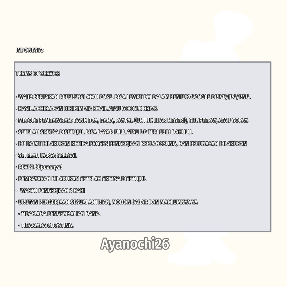 Ayanochi | open commission | @ after dm tweet media