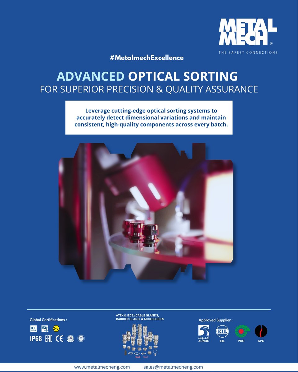metalmecheng's tweet photo. Precision you can measure Quality you can trust

Access complete range solution: https://t.co/3AIBOkxbji
For business inquiries, reach us at: sales@metalmecheng.com

#OpticalSorting #CableGlands #PowerIndustry #ManufacturingIndia #MetalmechEngineering #MetalMech #Jamnagar #India https://t.co/7I3m657D1O