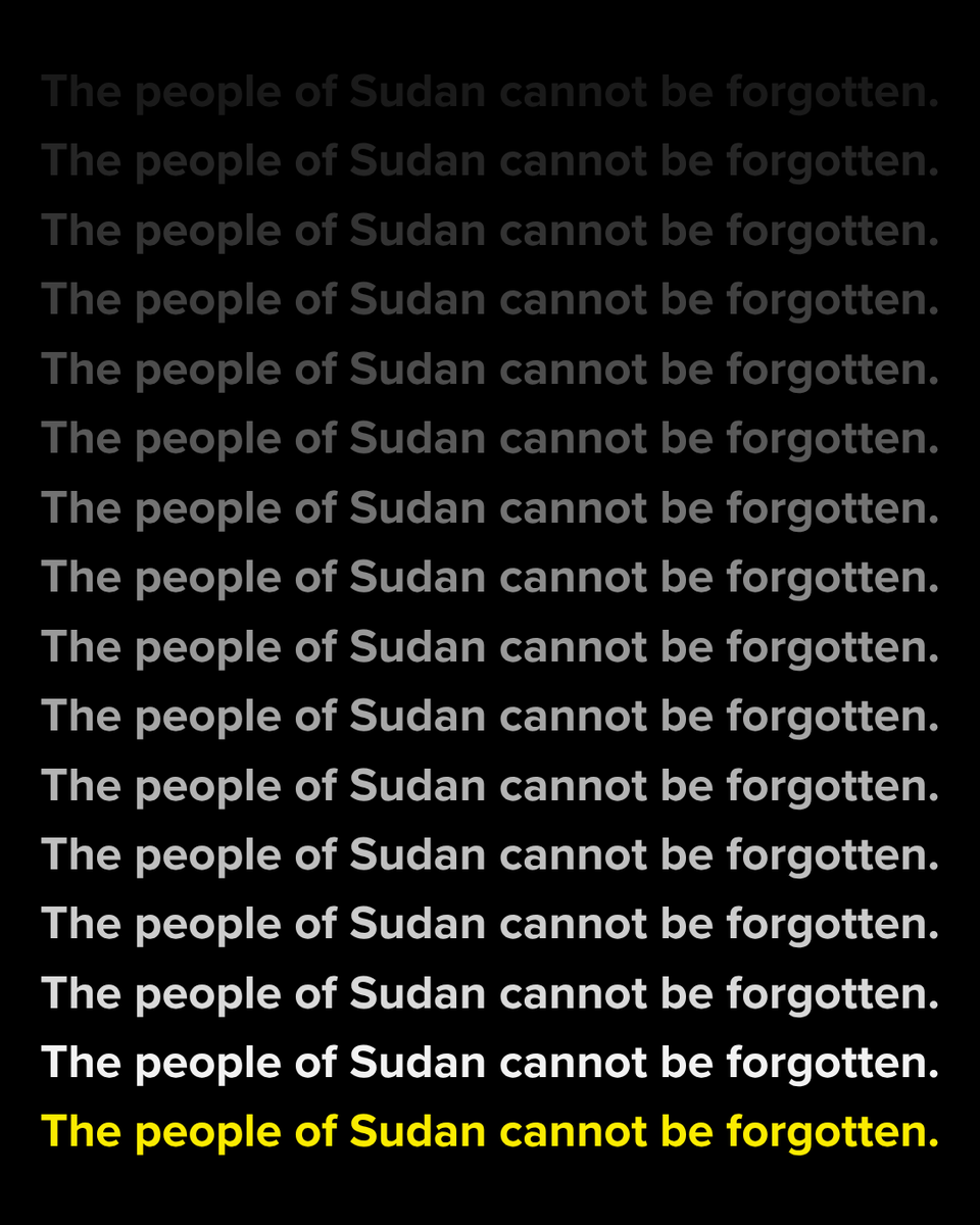 Three years of war in Sudan.

One of the world’s largest crises.

Lives lost. Millions displaced. Horrible human rights violations. A vicious cycle of violence.

Yet, the world keeps looking away.

The people of Sudan cannot be forgotten.