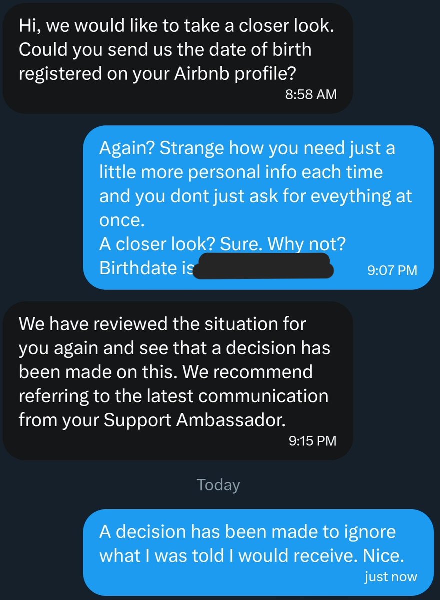 WinkProgress's tweet photo. @AirbnbHelp What a waste of time. https://t.co/NwxqhGSbOd