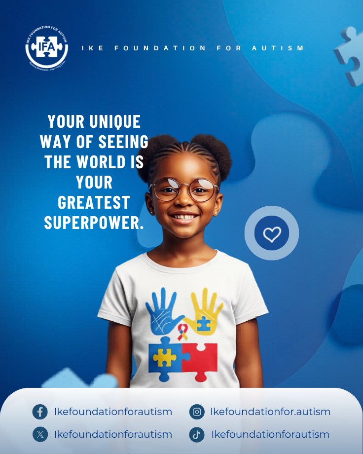 Ikefoundation_'s tweet image. What makes you different is what makes you extraordinary 

Today, we celebrate uniqueness. Every single day, we advocate for understanding.

#AutismAwareness #CelebrateDifferences