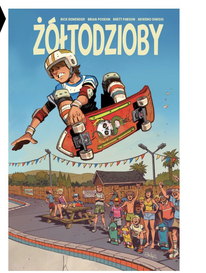 Skalemba's tweet photo. Dostałem na warsztat kilka rzeczy od wydawnictwa @NAGLECOMICS i powiem wprost to jest bardzo konkretny lineup.

„Ameryka” Dumały - ciężar, klimat, coś między snem a niepokojem. Miałem rozkminy przez dobre 5 dni, bo tak mną zamotało.

„Contrition” - zimne, duszne, niewygodne w dobry sposób. 
„Parker” - czysta precyzja, zero zbędnych ruchów jak na samego bohatera przystało.

„Żółtodzioby” - dla mnie totalny powrót do czasów skate’ów, luz, energia, słońce i asfalt. Mój syn tak się wkręcił, że finalnie… musiałem mu kupić deskę 😅

„Obserwatorzy” i „Smarkula” - każdy w inną stronę, ale oba zostają w głowie. Nie ukrywam, że „Obserwatorzy” to mój faworyt z ogromnej symaptii do Vaughana ;)

Najbardziej siada mi to, że tu nie ma kalki ani grania pod wszystkich. Każda rzecz ma swój głos i własny rytm.

Dzięki dla wydawnictwa @NAGLECOMICS! Mega dobra robota, widać rękę i wybory, a nie przypadek.