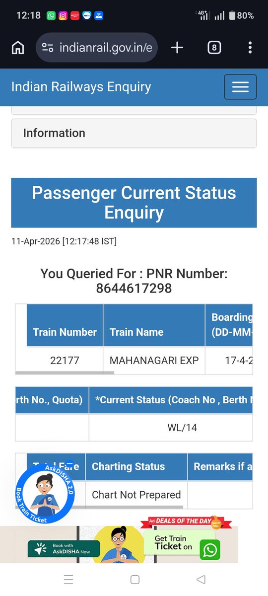 sanjay033917's tweet photo. @myogiadityanath @spshahibjp @narendramodi If possible, please help , do something for confirm this ticket, for which we will be grateful 🌹🙏 https://t.co/s51hRQA7q1