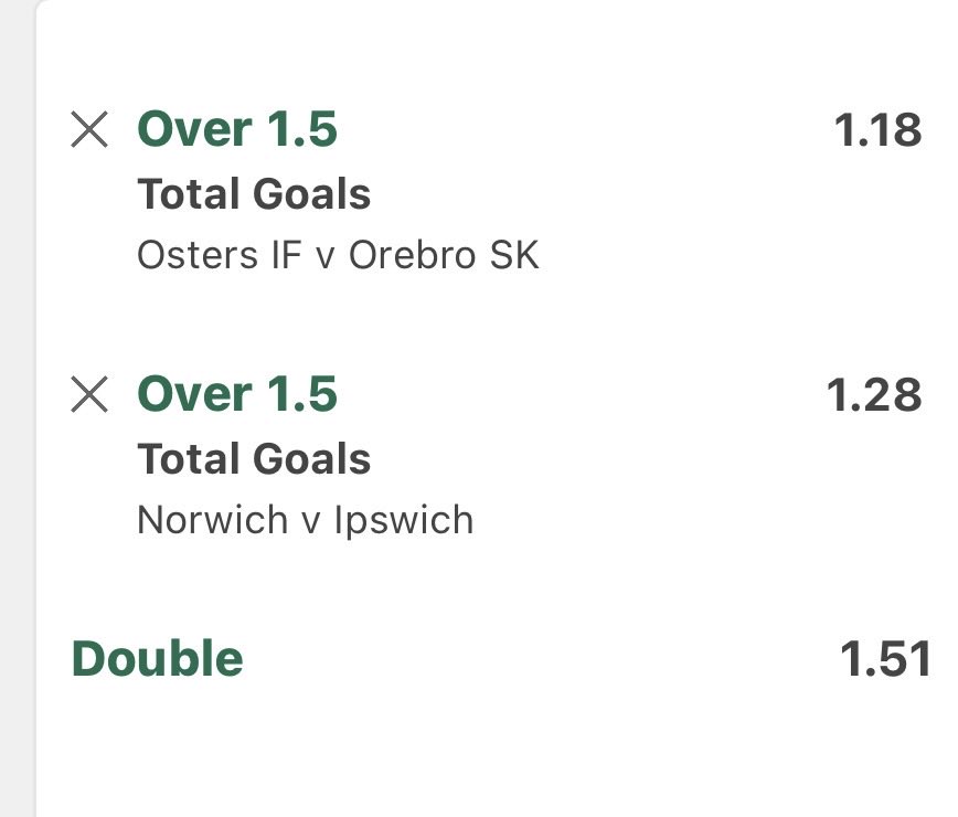 TotalGoal79's tweet photo. 📝 Over 1.5 Goals ⚽️ £25!-£100
Challenge 🎉

📅 Saturday ( BET 2 )

⏰ 12:00 &amp; 12:30 

🌍 Sweden 🇸🇪  England 🏴󠁧󠁢󠁥󠁮󠁧󠁿 

🏦  £39.06 Returns £59.35 

❤️ Please Retweet  👊

#inplay #bet365 #prematch #goals #williamhill #cornertips https://t.co/BIw1LKerKp
