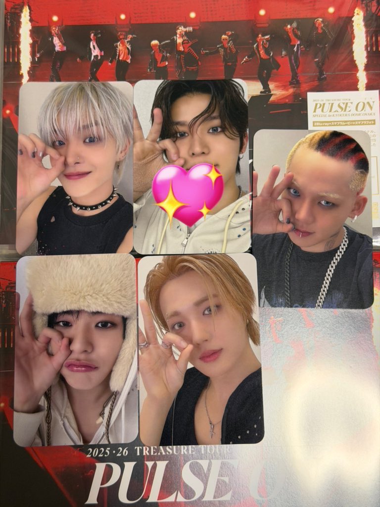 tr_as18's tweet photo. 2025-26 TREASURE TOUR PULSE ON SPECIAL in KYOCERA DOME OSAKA パルツ DVD Blu-ray 先着特典 トレカ 交換

【譲】 ヒョンソクジフンジェヒョクドヨンジョンウ
【求】アサヒ

都内手渡し又は郵送交換◎
お気軽にお声掛けお願いします🙇🏻‍♀️ https://t.co/oLZG4lllPO