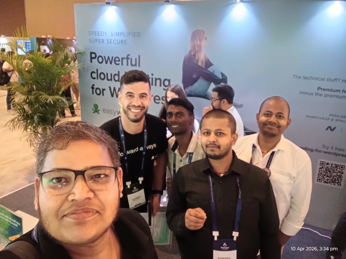DigiTecholicCEO's tweet photo. What an incredible experience at WordCamp Asia 2026! ✨
Massive appreciation to easywp (@SpaceShip) for supporting the community and bringing so much value to the event 💯
Truly one of the highlights here! 🙏
#easywp #EASYWPCAMP #SpaceShip #WordCampAsia #WordPress #SponsorsLove https://t.co/xlqw467rC5