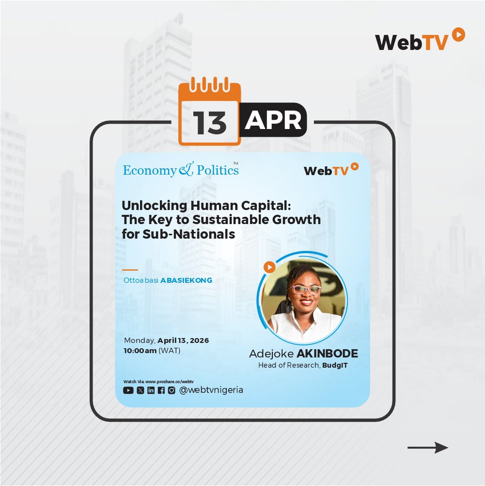 webtvnigeria's tweet photo. #WhatToExpect: Check the slides to see our programme schedule for next week.
#EconomyAndPolitics
#WebTVFocus
#IslamicFinanceWeekly
#WebTVNigeria https://t.co/4EKlyMJgGG