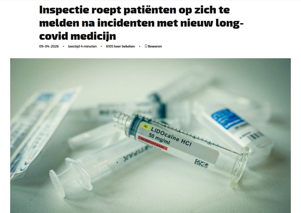 Miss_Royal73's tweet image. De Inspectie roept patiënten op zich te melden na incidenten met nieuw #medicijn tegen #longcovid.

Ongecontroleerd schokken, epileptische verschijnselen, flauwvallen en verlammingsverschijnselen. Het is een greep uit ervaringen van patiënten na het inspuiten van een nieuw
