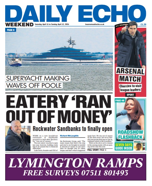 Bournemouthecho's tweet image. Good morning all. Here's a look at your weekend Daily Echo and headlines #Dorset #LocalNews