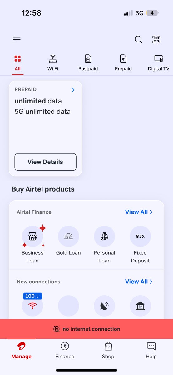 ifour's tweet photo. Look at how many packs I have bought and yet there is no internet!!  I can’t make payments and I can’t work. I am sending DMs none cares. What happened to your customer service which used to be great before?! 😢 @airtelindia @Airtel_Presence Can I switch to @reliancejio https://t.co/CYHhX8e1NC
