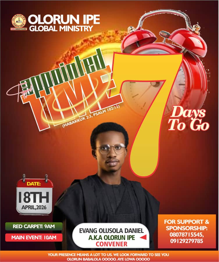 olorun_ipe's tweet photo. 7days to go💃💃🥰🥰🔥🔥

Genesis 21:2
“For Sarah conceived… at the set time of which God had spoken.”
👉 God fulfills His word at the exact appointed moment. https://t.co/ynr7F0Dv7n