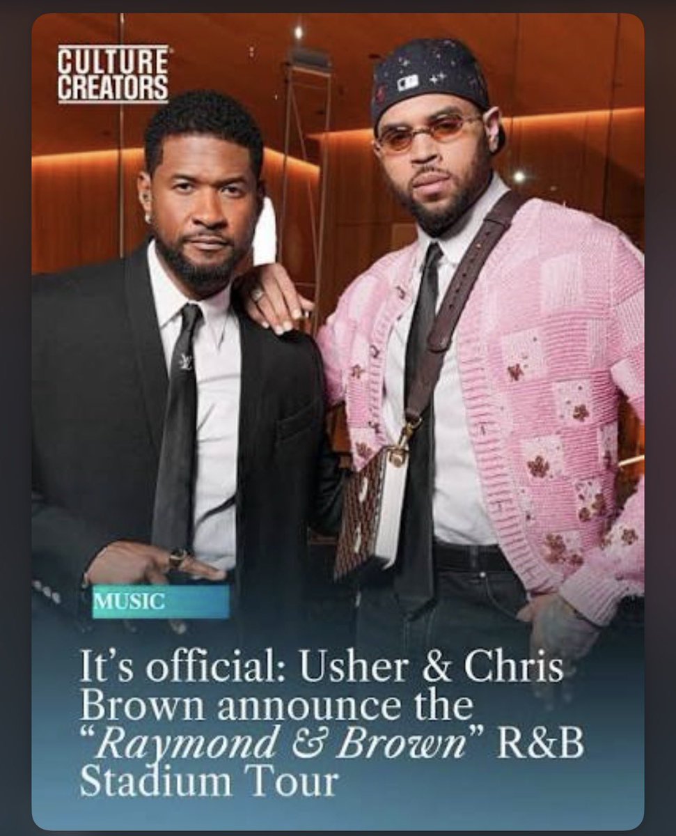 BiggHurra's tweet photo. @Usher @chrisbrown  .. 🎙️🎙️🍾 ITS TIME! #RanBTOUR #RaymondBrown.   

🌹🌹LADYS.  🫡 https://t.co/2WlmMd26oD