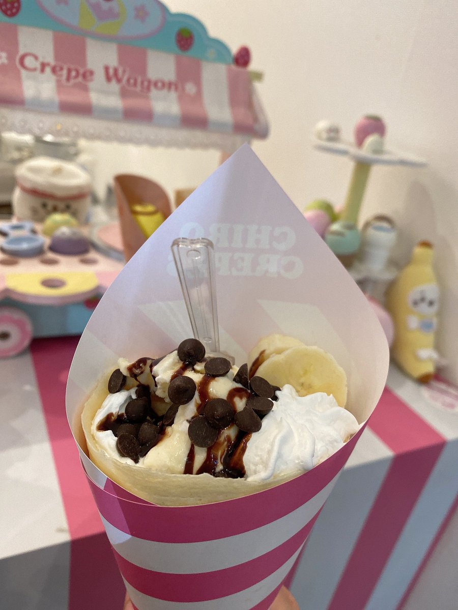 smc0526's tweet photo. あついからチョコバナナにアイスのせた!
#ちろクレープ
#chirocrepes https://t.co/9uC4ehfArP