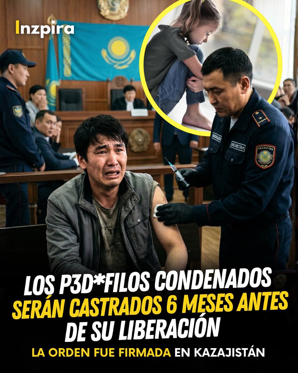 Castración química en Kazajistán: Un paso para proteger a los niños 🇰🇿💉

Kazajistán ha decidido endurecer sus leyes al máximo. A partir de ahora, todos los condenados por abuso infantil recibirán inyecciones de castración química de forma obligatoria seis meses antes de salir de