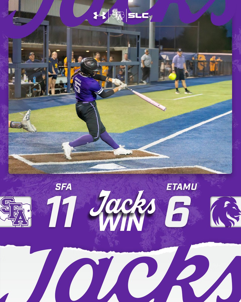 sfa_softball's tweet photo. Friday Night Dubs 😤

#AxeEm https://t.co/bYPnvG97O5