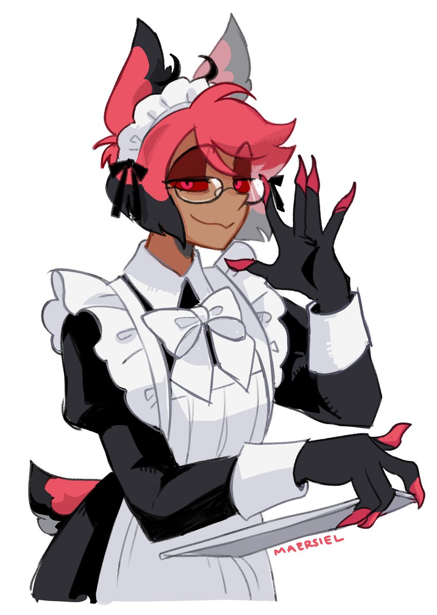 MA3RSIEL's tweet image. maid &amp;amp; butler cafe take 2 💕
#hazbinhotel #radiostatic #voxal