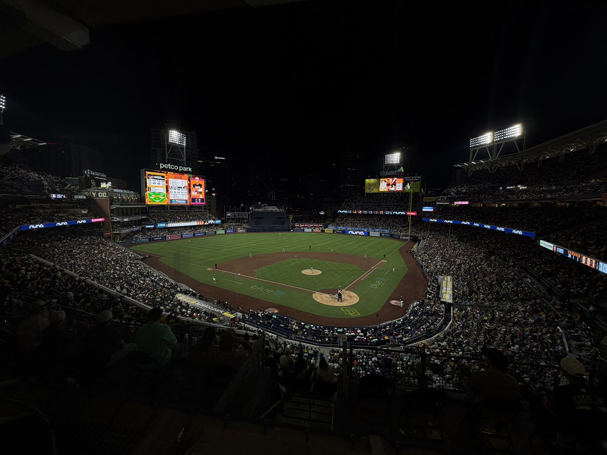 Tonight’s attendance at Petco Park: 42,454
 
The Padres have sold out all 8 home games to begin the season.