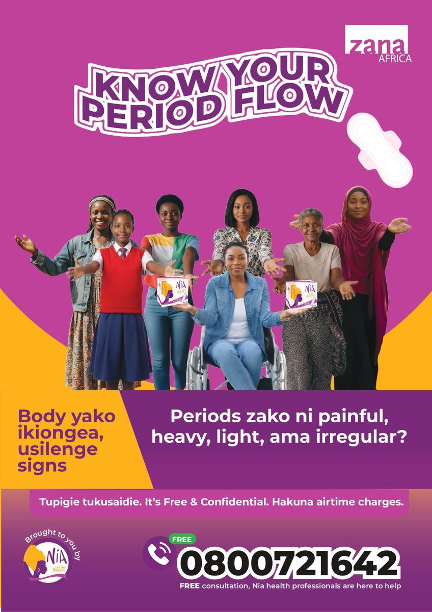 HEDSOorg's tweet photo. Your period can tell a bigger story about your health 💜

📞 Call 0800 721 642 (FREE) to join the Menstrual Health Study by @ZanaAfrica and access support.

Speak up. Get help. Make a difference.

#MenstrualHealth #ZanaAfrica #EndPeriodStigma https://t.co/QtryhBeANC