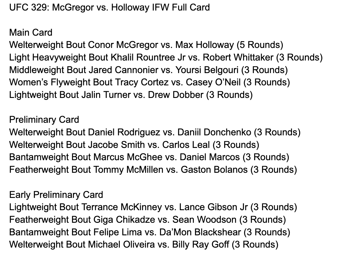 Realistic UFC 329 IFW Full Card Builder

<a href="/danawhite/">danawhite</a> <a href="/seanshelby/">Sean Shelby</a> <a href="/ufc/">UFC</a> <a href="/Mickmaynard2/">Mick Maynard</a>