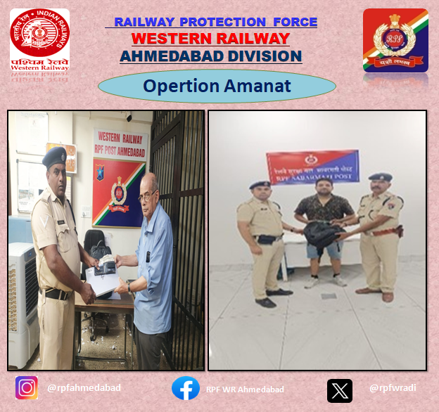 rpfwradi's tweet photo. #Operationamanat On 10 April, RPF Ahmedabad, retrieved forgotten passenger's luggage in several trains at Ahmedabad &amp; Sabarmati Stations, V/Rs. 2,87,850/- After verification, they were handed over to rightful owner. @rpfwr1 @WesternRly @RPF_INDIA @drmadiwr https://t.co/iqPtXQa3dJ