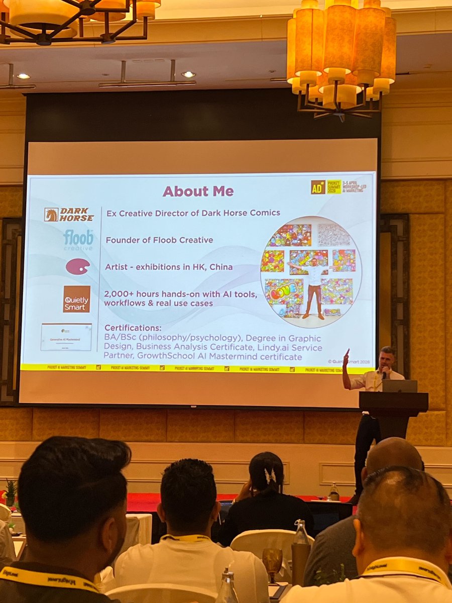 Day 1 at Phuket Summit 2026 was intense.

Room full of AI-first marketers actually using AI to drive business

From building real systems, YouTube lead gen, AI branding, brand dossiers, LLM-focused content, the shift is already happening.

#PhuketSummit2026 #AIMarketing #AITools