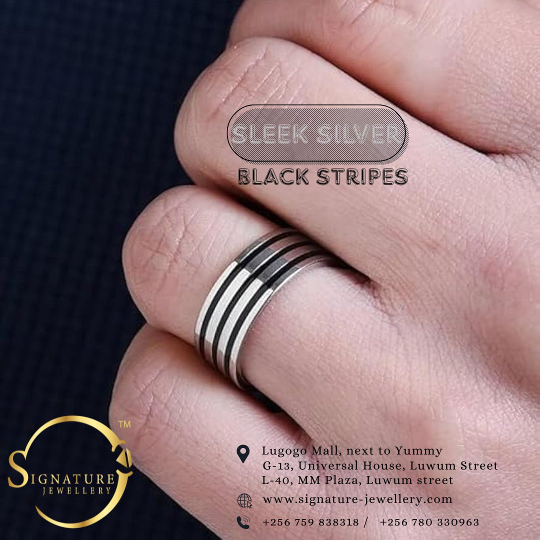 SignatureJewel6's tweet image. Sleek silver. Bold black stripes. Made for a man who stands out.

#SilverRings #MensRings #WeddingRings #PureSilver #SignatureJewellery