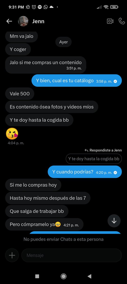 SwPrimor's tweet photo. Que culero cuando uno piensa que va a tener un encuentro sin darse cuenta que es una estafa desde el principio, ahora pensando en frío me doy cuenta lo pendejo que me vi desde el principio, sólo queda la enseñanza de no volver a confiar en esto, y no confíen en esta morra https://t.co/ZCIWxpF2Cf