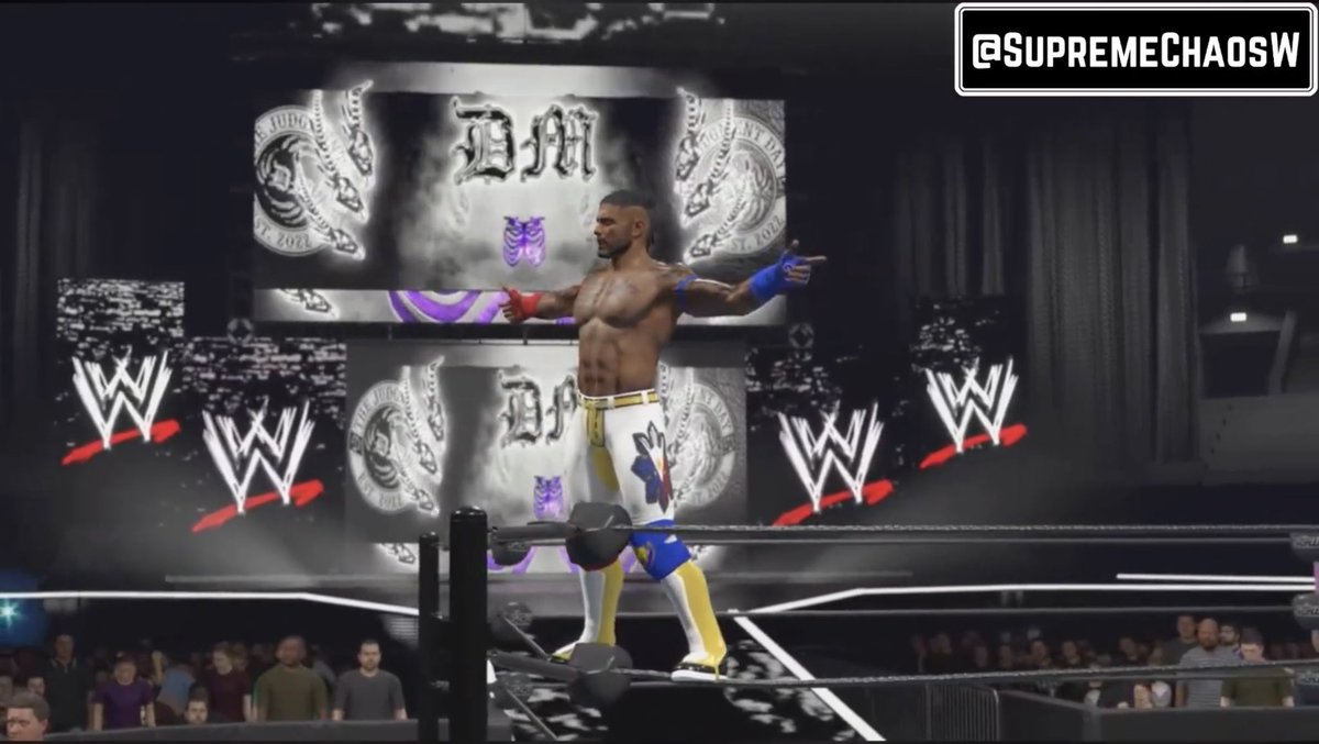 AdrianCastr38's tweet photo. My first win on @SupremeChaosW!!! 

Respect to @KaiIsAWildc4rd though because it was A BATTLE in the Coliseum of SCW 🫡

Somebody better bring him to the medic though after that brutal attack... 

#CAW #WWE2k26 https://t.co/Qa6urZruQd