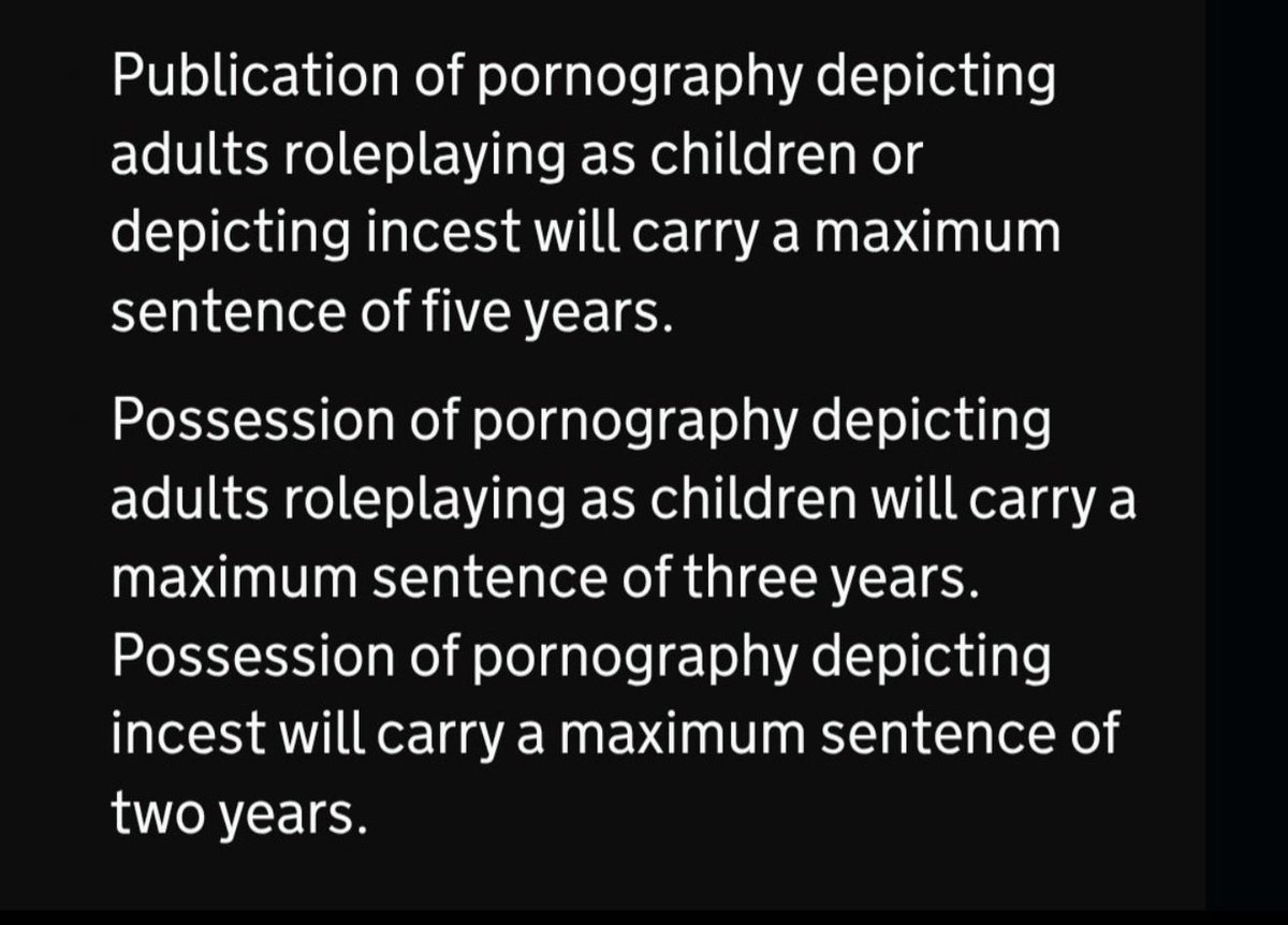 mihariiii's tweet photo. @playpenkiddo Some background info if anyone doesn’t know what’s happening!

The UK is banning a lot of varieties of porn (incest, ageplay, etc) and punishable by jail time. https://t.co/IvL5bNFfMd