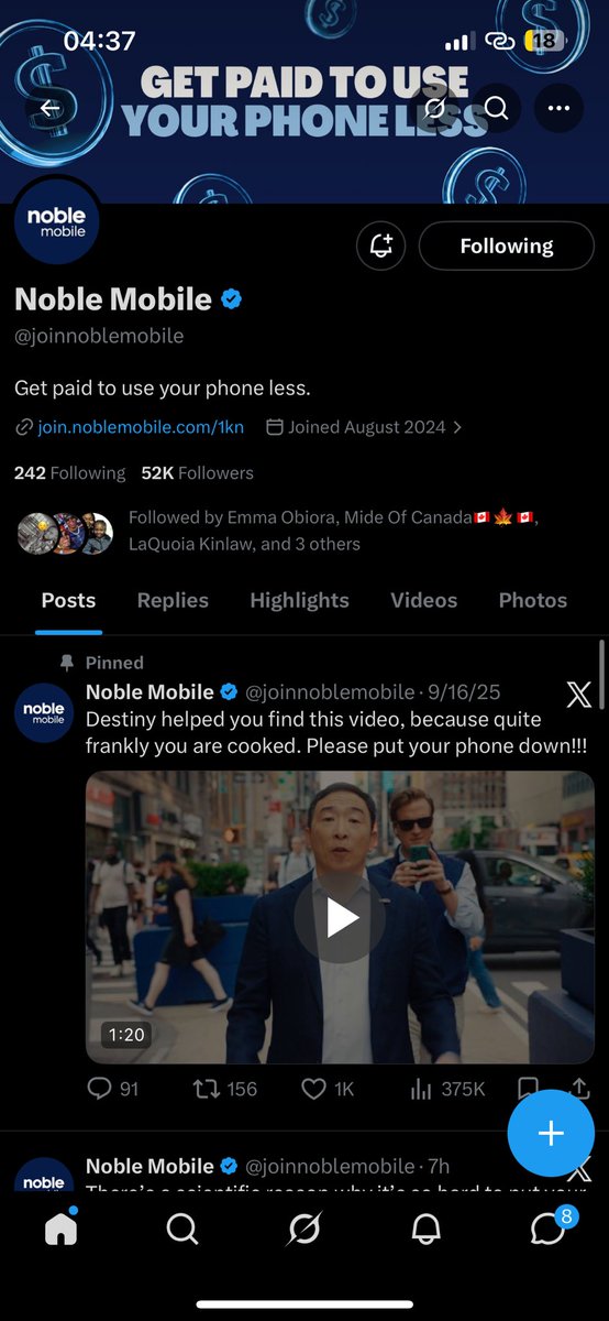 BIG_GEE7's tweet photo. @AndrewYang @joinnoblemobile https://t.co/A0cuakbE9X