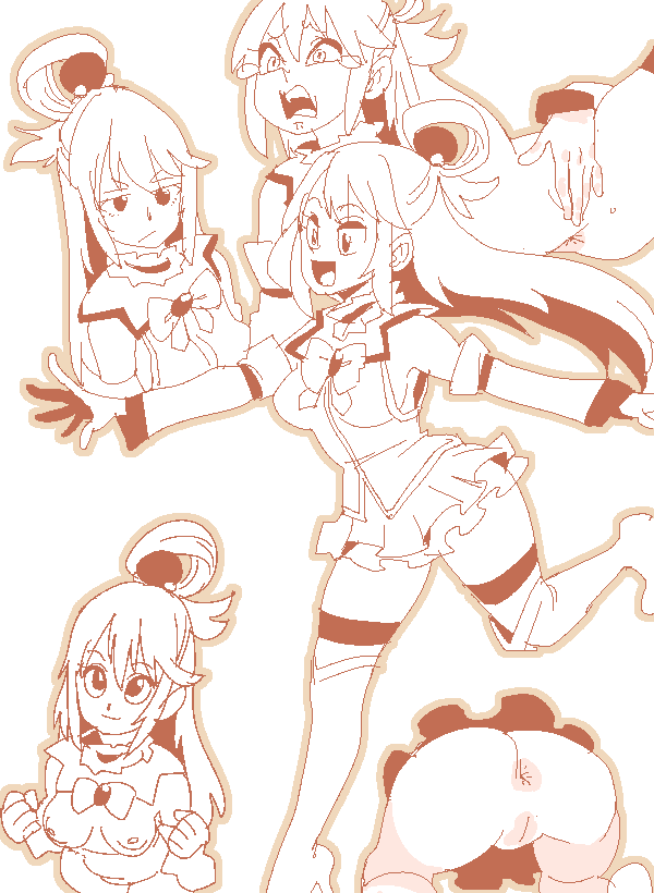 駄女神。
ありゃ、液タブの画面と色味が褪せてる。 