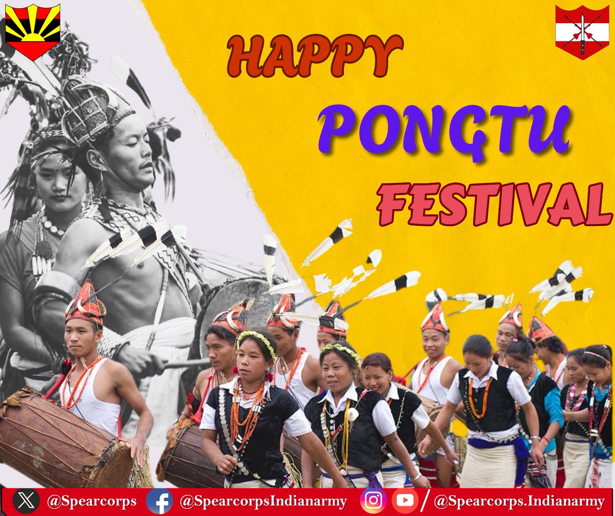 Spearcorps's tweet photo. Lt Gen Abhijit S Pendharkar, GOC #SpearCorps and all ranks convey best wishes on the occasion of #Pongtu Festival to the #Tutsa community and the people of #ArunachalPradesh. May this festival bring happiness and prosperity to all.

Lt Gen Abhijit S Pendharkar, GOC #SpearCorps, एवं सभी Ranks की ओर से  #Pongtu Festival के शुभ अवसर पर  #Tutsa समुदाय और #ArunachalPradesh के सभी लोगों को हार्दिक शुभकामनाएँ। यह पर्व सभी के जीवन में शांति, समृद्धि और खुशियाँ लेकर आए।

#TutsaCommunity #CulturalCelebration #FestivalsOfIndia #UnityInDiversity #HappyPongtu #FestivalOfProsperity #TraditionAndCulture

@adgpi 
@easterncomd 
@official_dgar 
@prodefgau 
@HQ_IDS_India 
@DefenceMinIndia 
@MyGovArunachal 
@PemaKhanduBJP 
@GovParnaik 
@arunachaltimes_