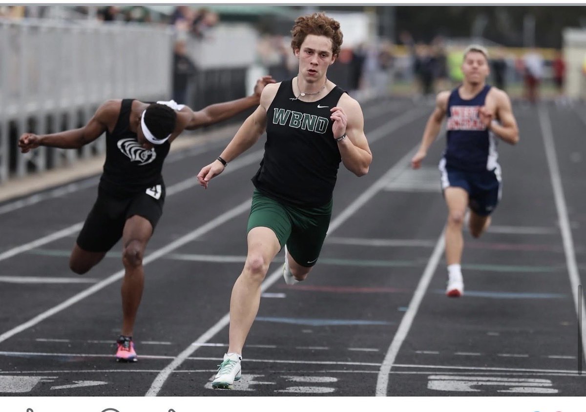 WBNDTRACKFIELD's tweet photo. Landry Haberichter accomplished the Blue Standard for the Drake Relays in the 100m dash last night running 10.67 https://t.co/QeaiK1MdiR