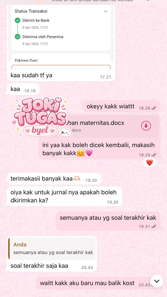 jasa joki tugas byel🌷 tweet media