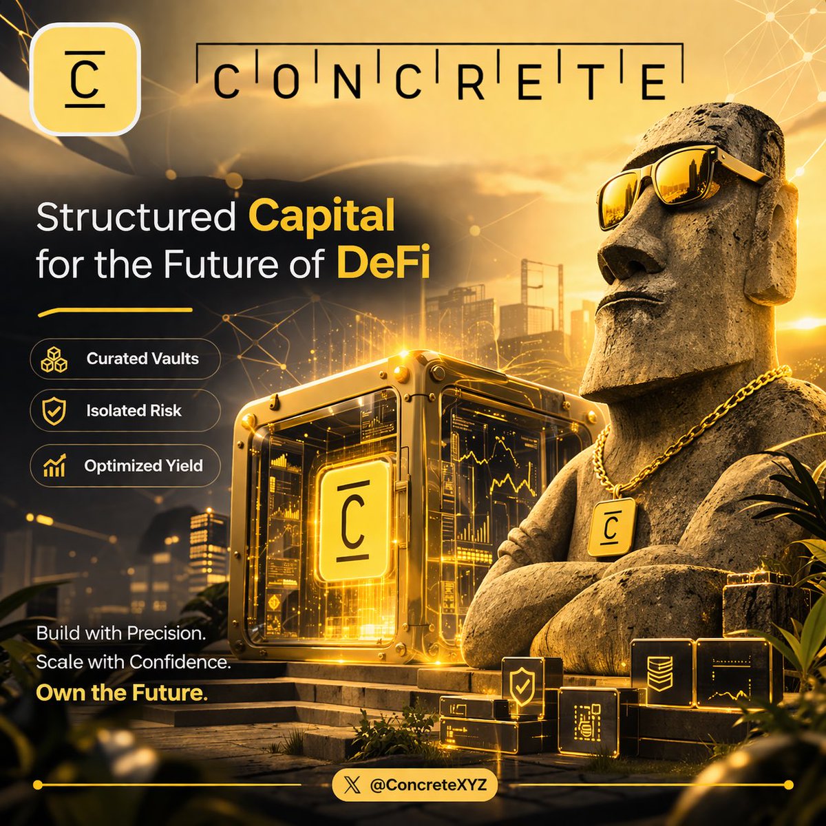 mizzy_web3's tweet image. GM CT☀️

While the world chases hype, a new era of DeFi is quietly taking shape.

Vaults.
Structured Capital.
Isolated Risk.
Optimized Yield.

That’s the future and it’s being built by @ConcreteXYZ . 🗿

Stay early. Stay smart. 🚀

#Concrete #DeFi #Web3 #Crypto #BuildDifferent