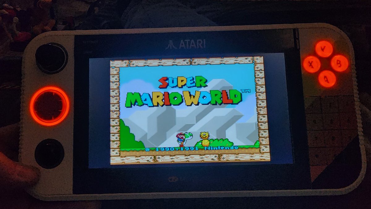 Nothing like she's gaming on the new atari handheld!