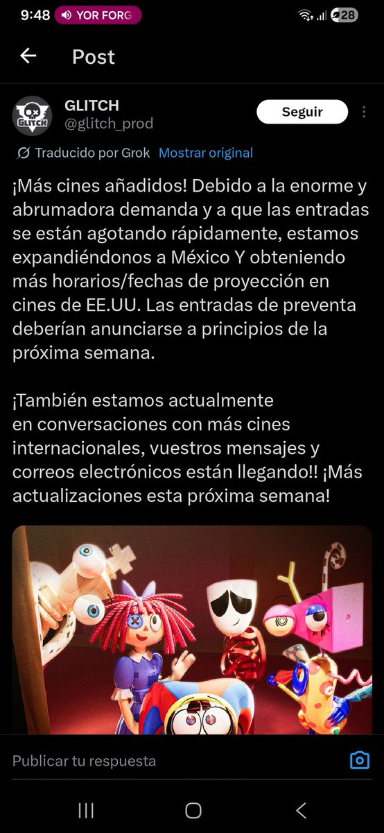 ElChimo_Mismo's tweet photo. @kendomurft Esto acaba de salir de la página de GLITCH. quien sabe si se trata de una noticia falsa, solo queda esperar en los próximos días. https://t.co/2BjJDj1wMW