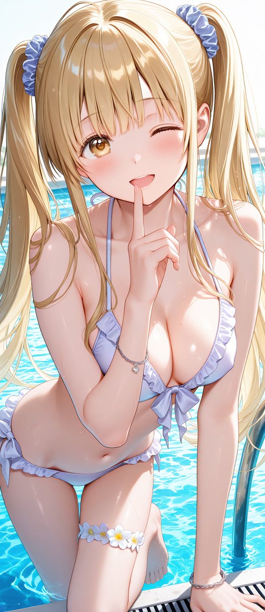 kurusu_aoi_9's tweet image. #お隣の天使様/椎名真昼
真昼ちゃんの白ビキニ👙4枚